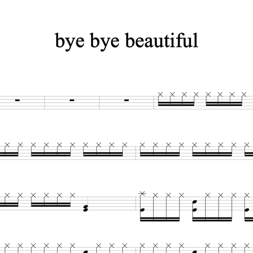 鼓谱*Bye Bye Beautiful.asp